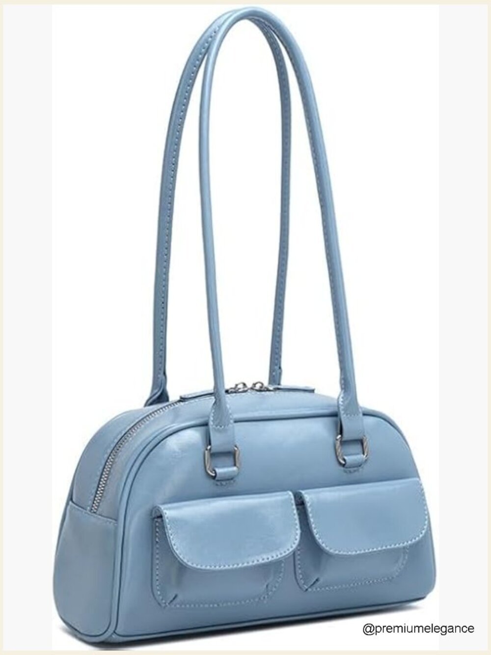 Vintage Y2K Shoulder Bag with Multiple Pockets, PU Leather
